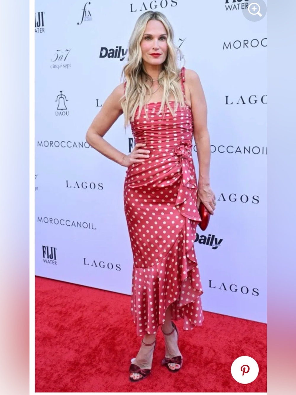 Cinq à Sept Camille Mireya Polka Dot Ruffle Midi Dress Celebrity Size 0